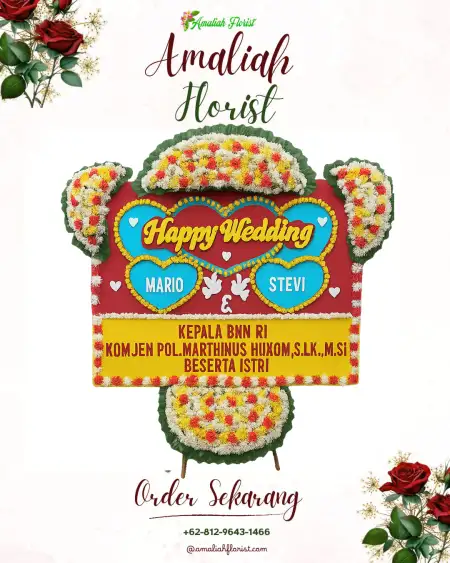 Papan Bunga Pernikahan Curahtakir